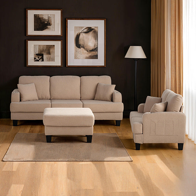 Cinderford Storage Ottomen, Beige - view 5
