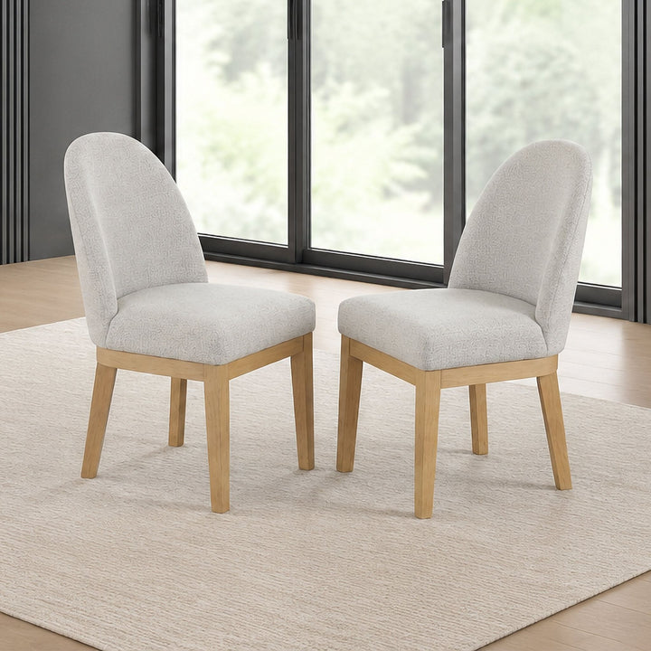 Essence Upholstered Curved Back Chair-Natural