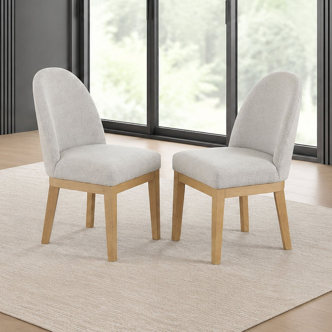 Essence Upholstered Curved Back Chair-Natural