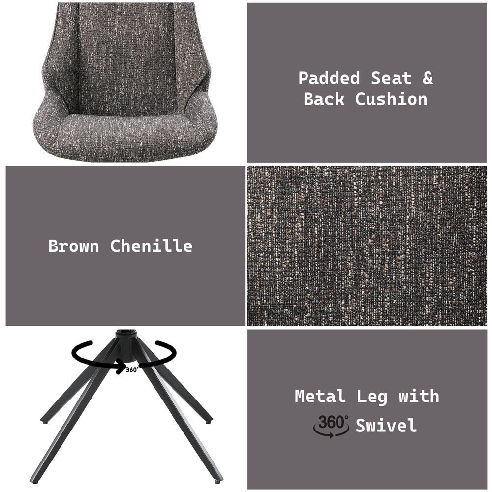 Malika Side Chair with Swivel (Set of 2)