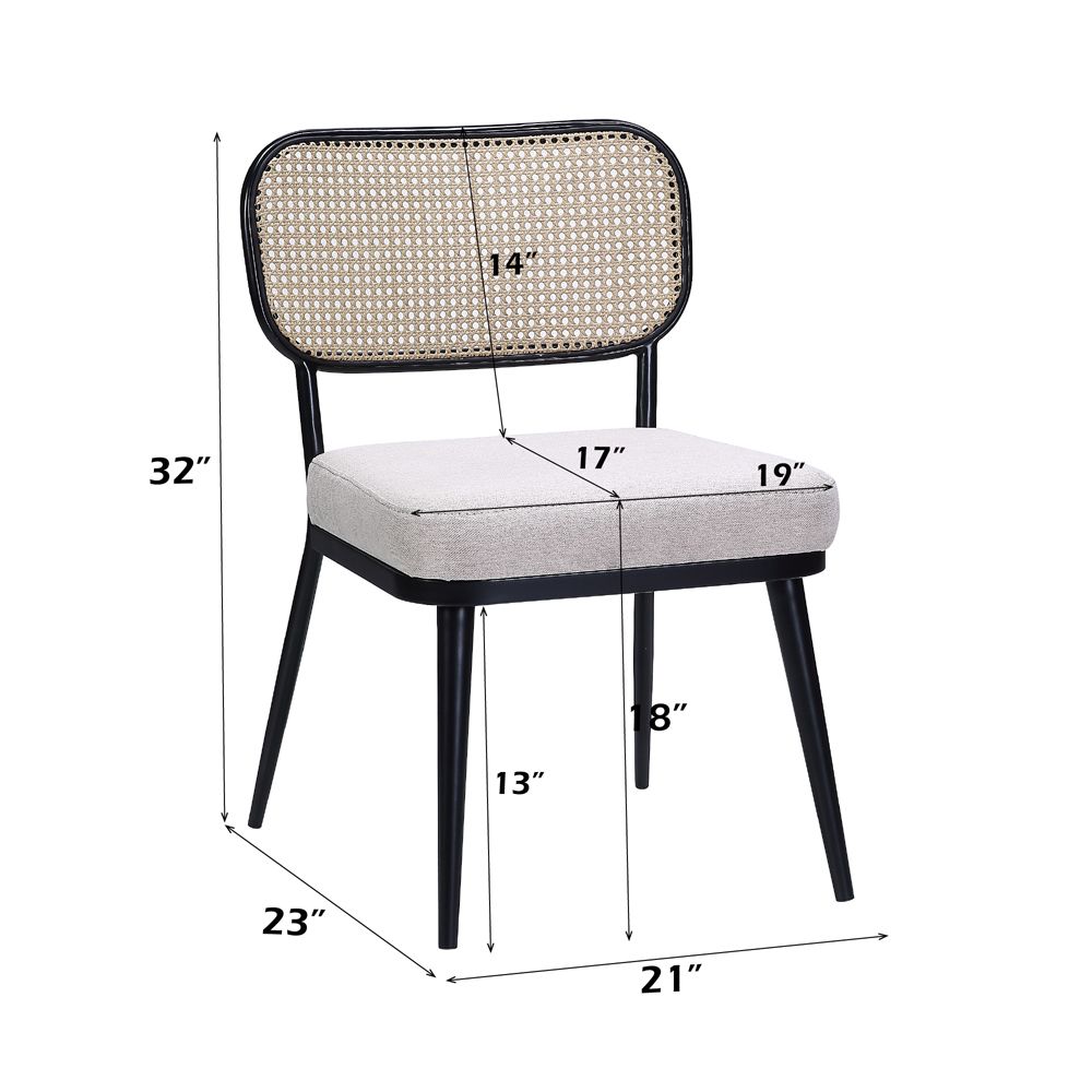Colson 3 Pcs Table & Chairs Set – dimensions diagram