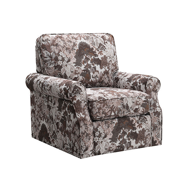 Penryn Swivel Accent Chair, Mocha Brown