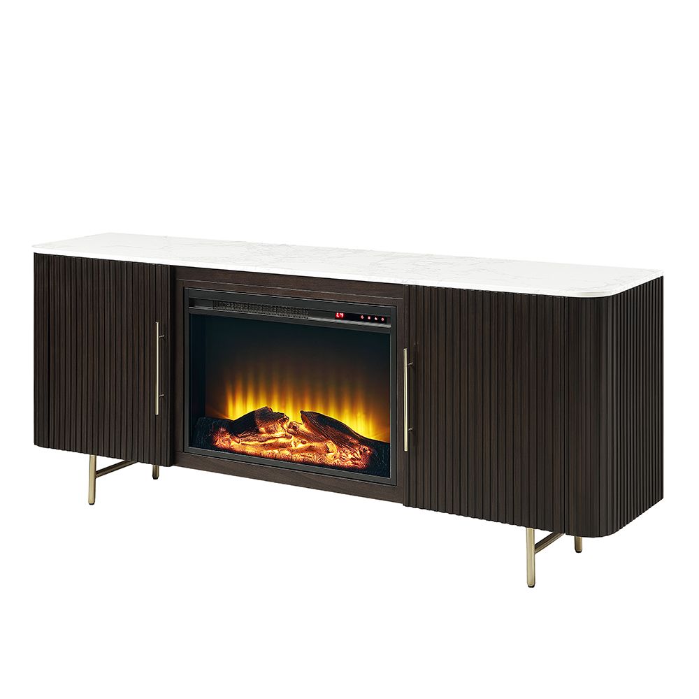 Clayten Server w/Marble Top & Fireplace – view 2