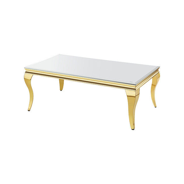 Wetzikon Coffee Table, Gold/White