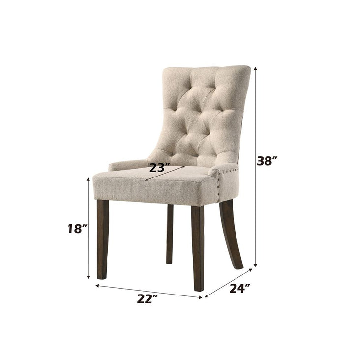 Yotam Side Chair (Set-2) – dimensions diagram