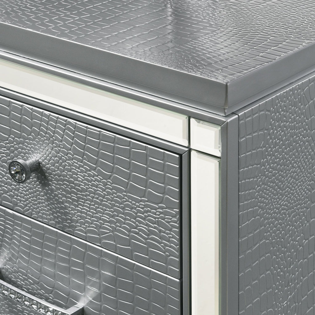 Valentino Dressing Table-Silver