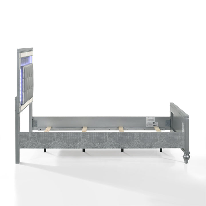Valentino 3/3 T Footboard &amp; Slats - Silver