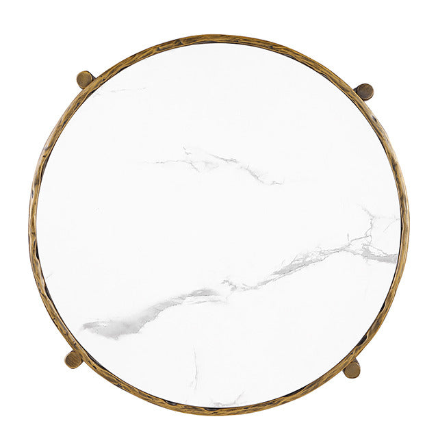 Kerna End Table, Matte Gold - view 2