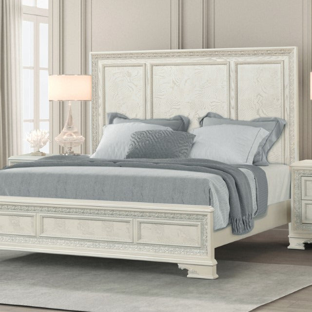 Stella Mia 4 Pc Queen Bedroom Set, Creamy White - view 6