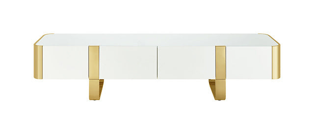 Larvik Tv Stand White W/ Gold Frame - view 3