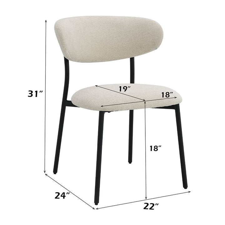 Jirina Side Chair (Set-2) – dimensions diagram