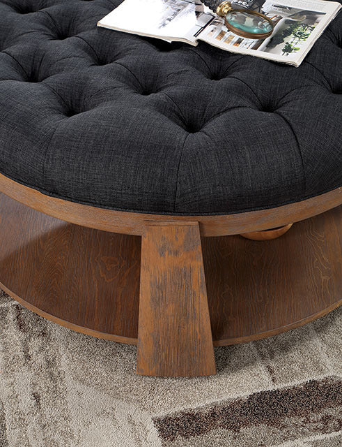 Guis Ottoman, Natural/Dark Gray - view 2