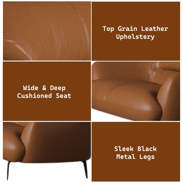 Leonia Loveseat – features callout