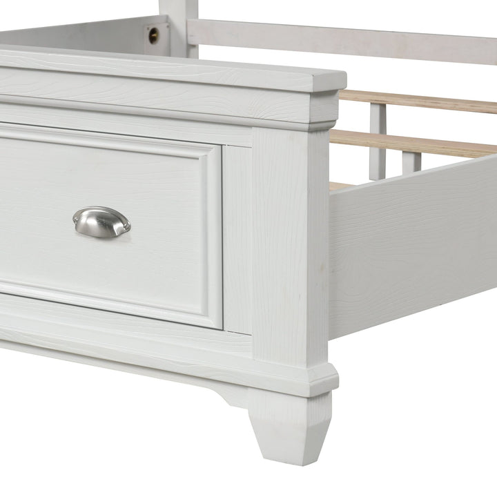 Jamestown 6/0 WK Stg Bed Rails- White