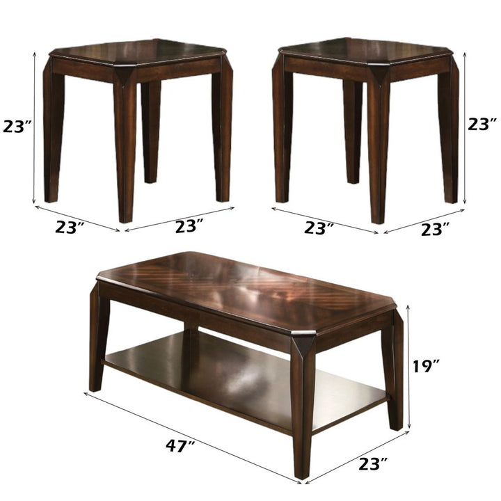 Docila 3PC Pack Coffee &amp; End Set – dimensions diagram