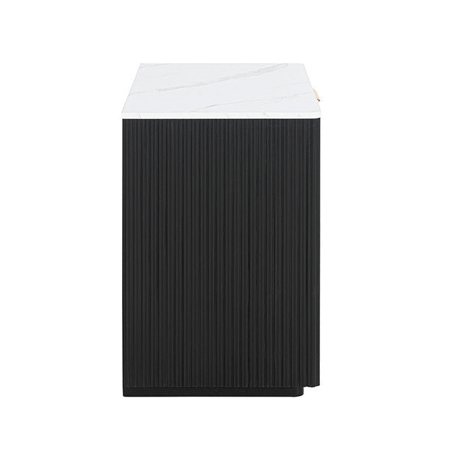 Gants Nightstand W/ Open Shelf, Black - view 5