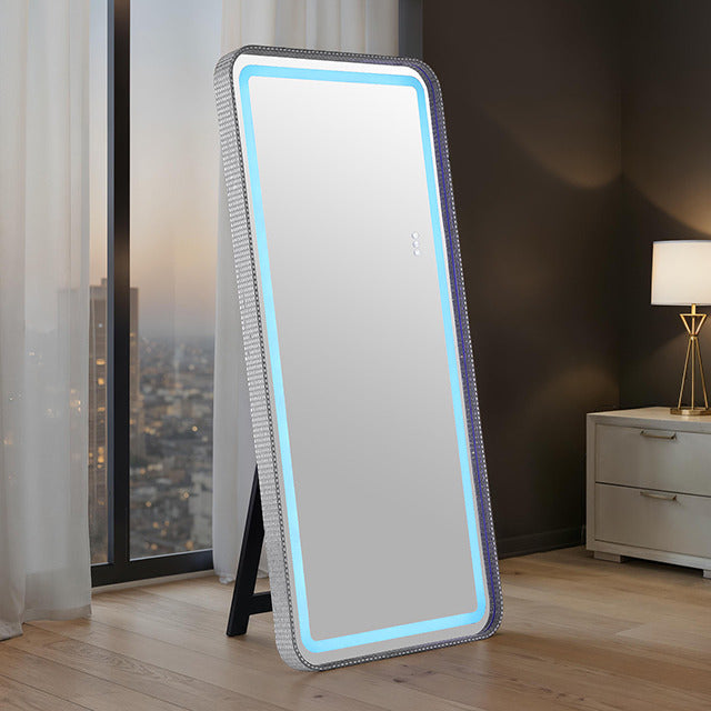 Kiley Floor Mirror, Silver - view 3