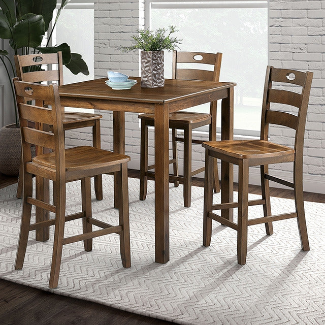 Lubbock 5 Pc. Counter Ht. Table Set, Walnut