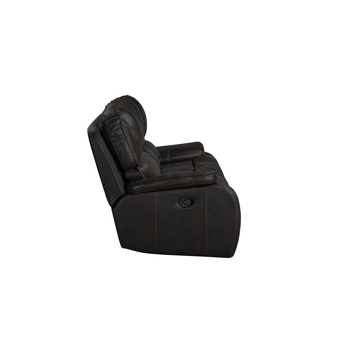 Brookings  Sofa W/dual Recliner-Charcoal