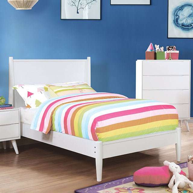 Lennart 4 Pc Twin Bedroom Set, White - view 2