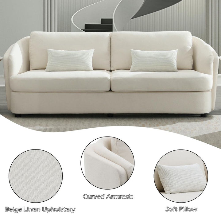 Mariko Sofa w/2 Pillows – features callout