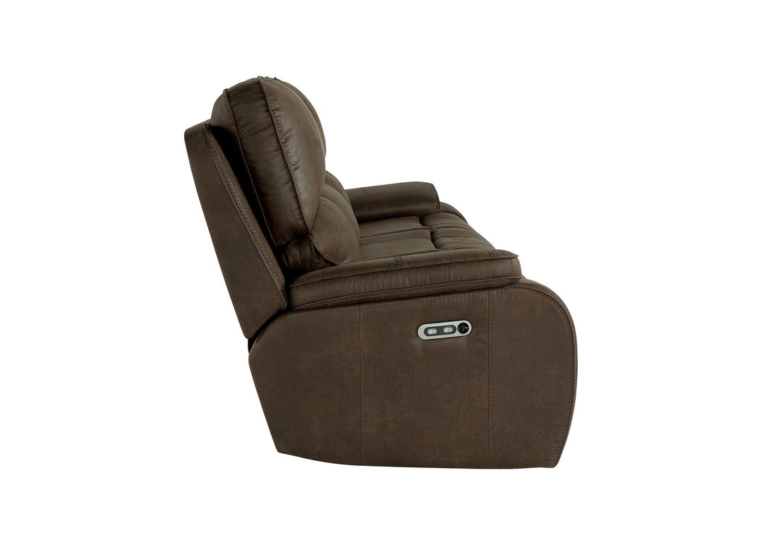 Brookings  Sofa W/pwr Hr & Fr-Brown