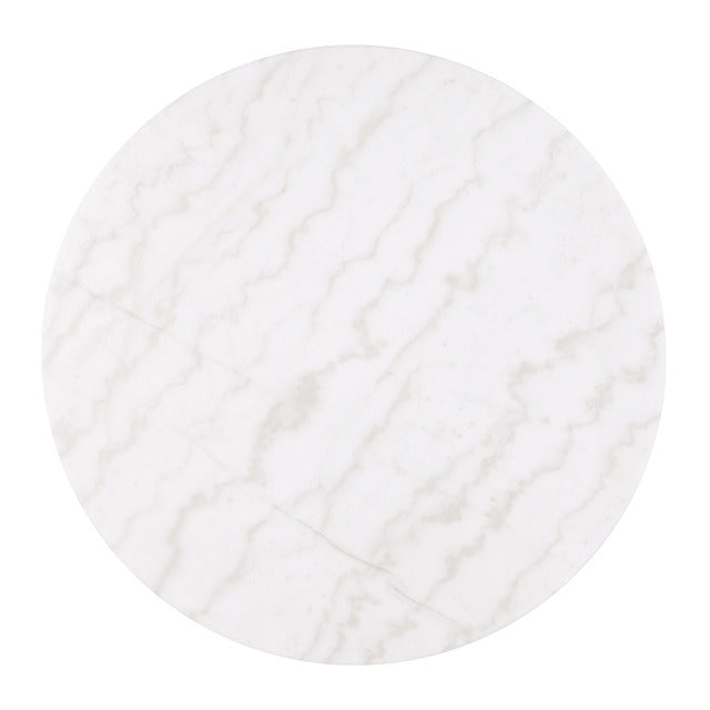 Virden Round Cocktail Table, Black/White/Gold