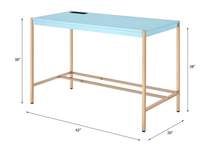 Midriaks Writing Desk W/USB – line drawing