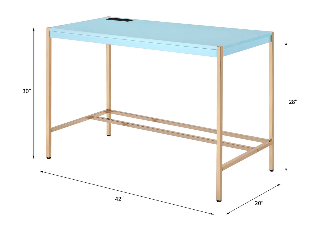 Midriaks Writing Desk W/USB – line drawing