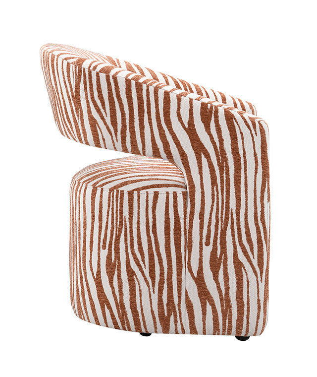 Tresa Dining Arm Chair W/ Casters, Sundowner Orange - view 2
