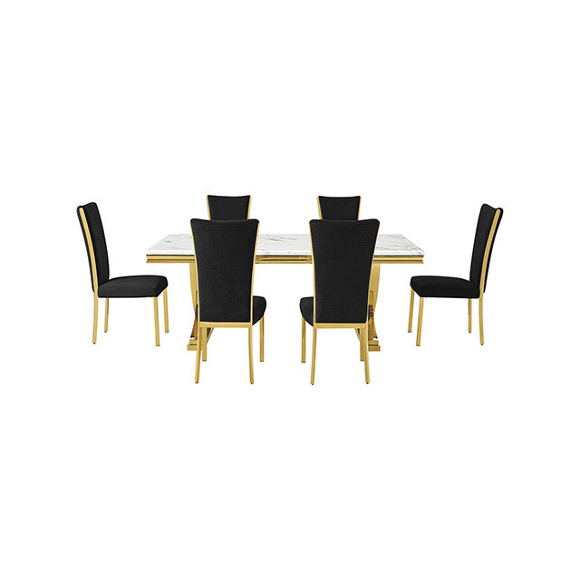 Wadenstil Dining Table, Gold/White - view 5