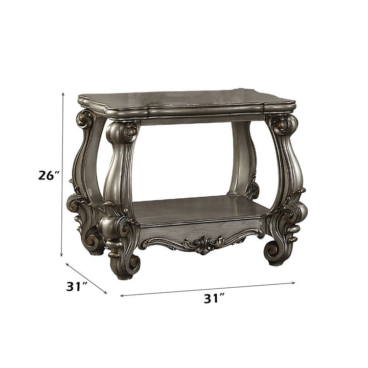 Versailles End Table – dimensions diagram
