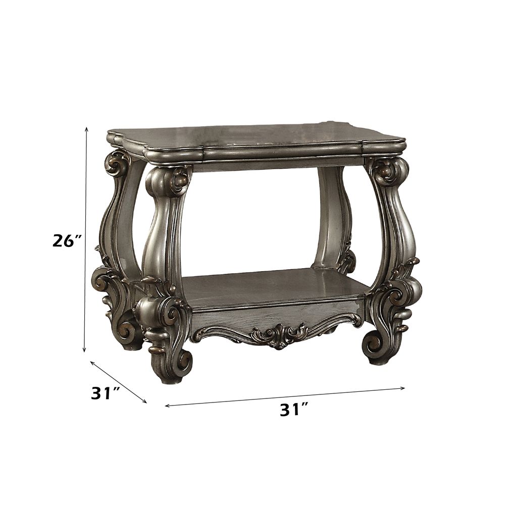 Versailles End Table – dimensions diagram