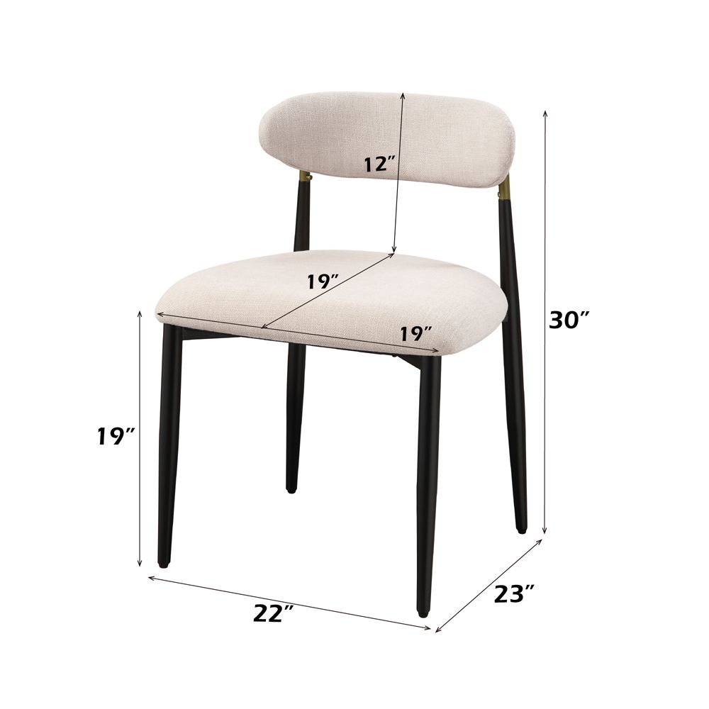 Jaramillo Side Chair (Set-2) – dimensions diagram