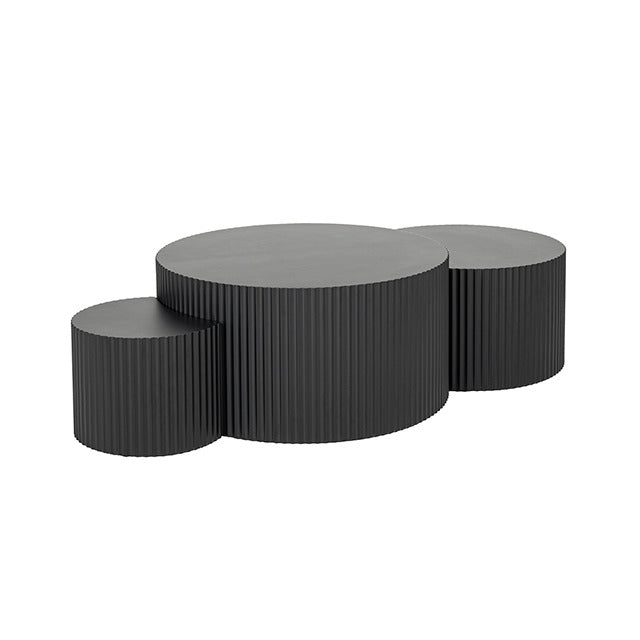 Narella 3 Pc. Coffee Table Set, Black - view 7