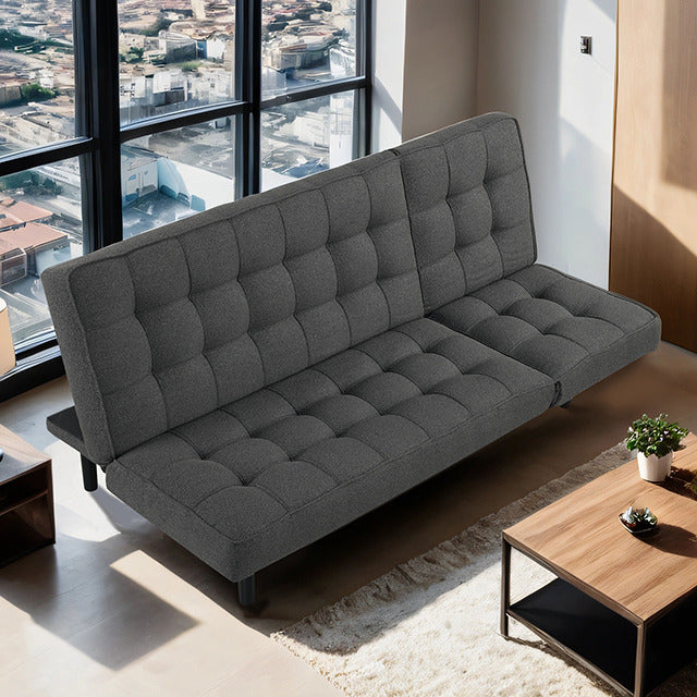 Naperville Futon Sofa, Dark Gray - view 3