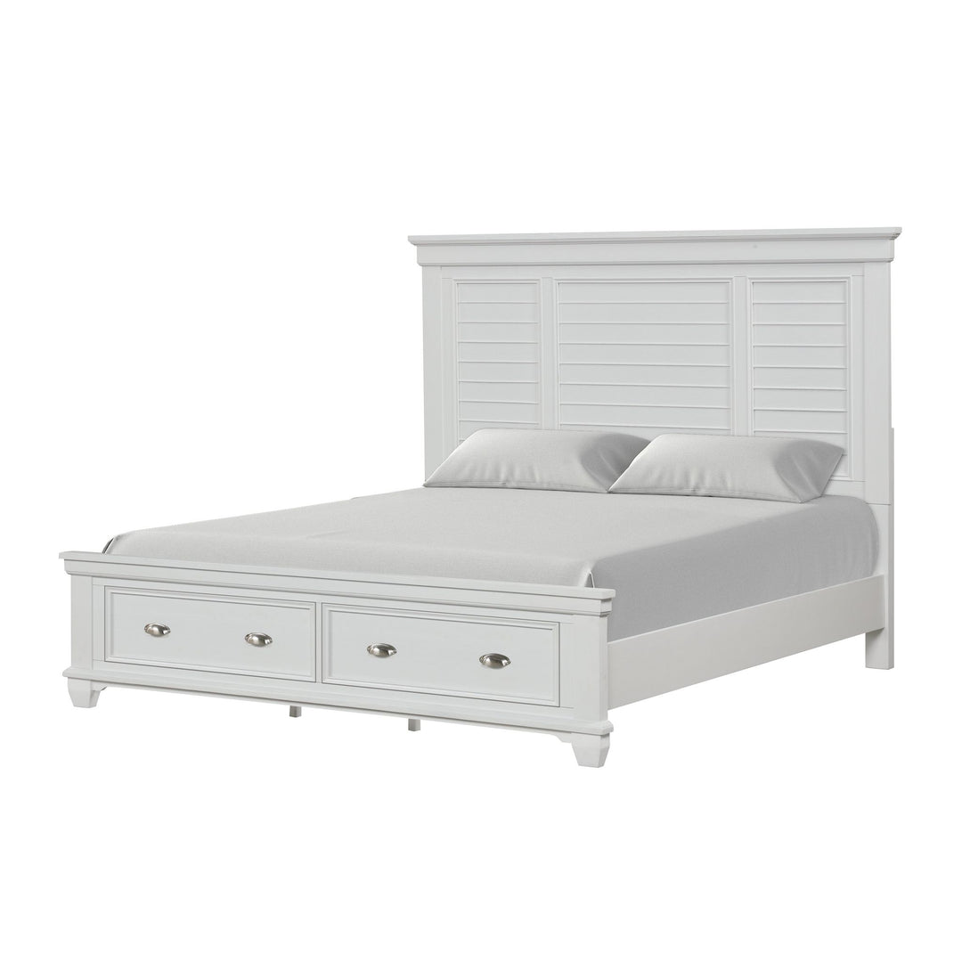 Jamestown 6/0 WK Stg Bed Rails- White