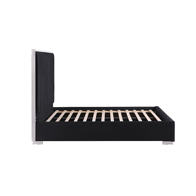 Nespoli Bed, Black/Chrome - view 3