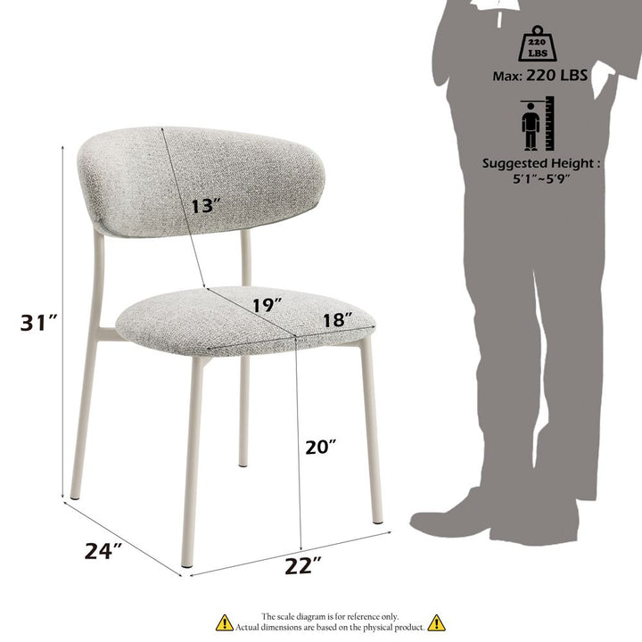 Kalam Side Chair (Set-2) – dimensions diagram