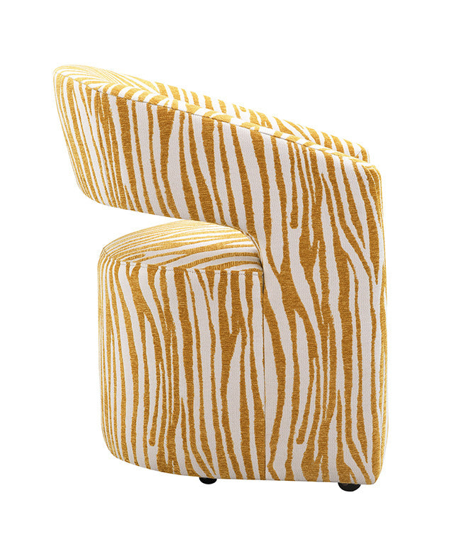 Tresa Dining Arm Chair W/ Casters, Masked Weaver Yellow - view 2