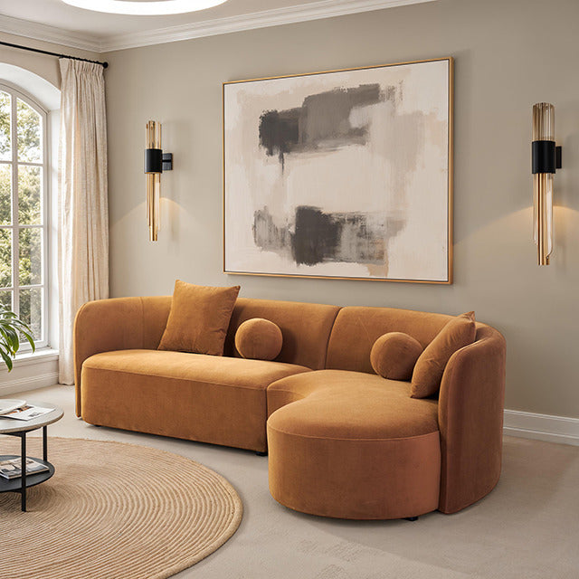 Revello Sectional, Caramel Brown - view 2