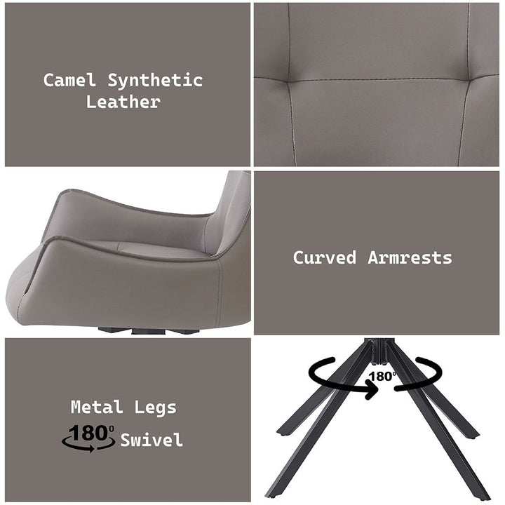 Damita Side Chair w/Swivel (Set-2) – features callout