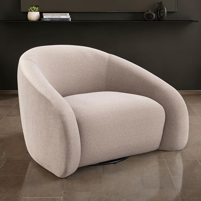 Kyria Swivel Chair, Brown - view 5