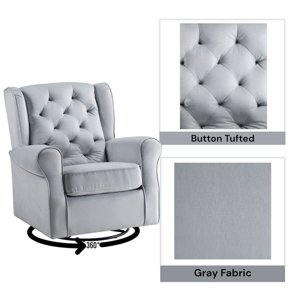 Zeger Swivel Chair with Glider