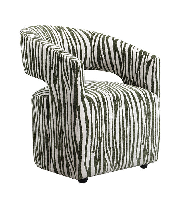 Tresa Dining Arm Chair W/ Casters, Savanna Green