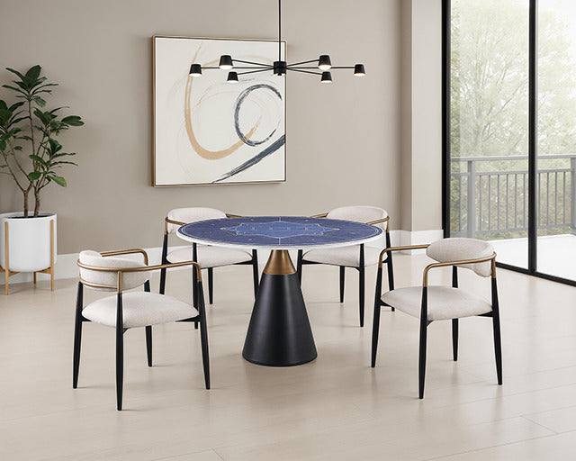 Hobro 5 Pc. Dining Table Set, Black - view 7