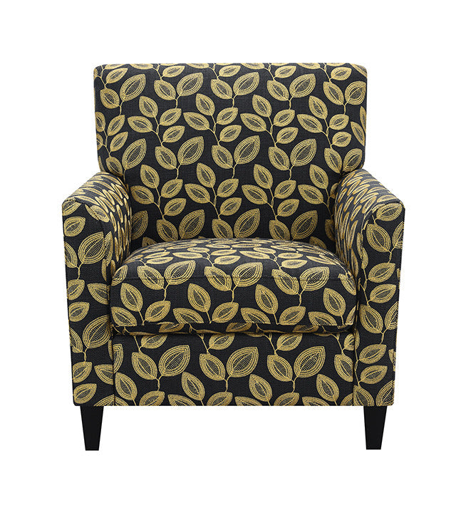 Ivey Acent Chair, Botanical Black/Gold - view 2