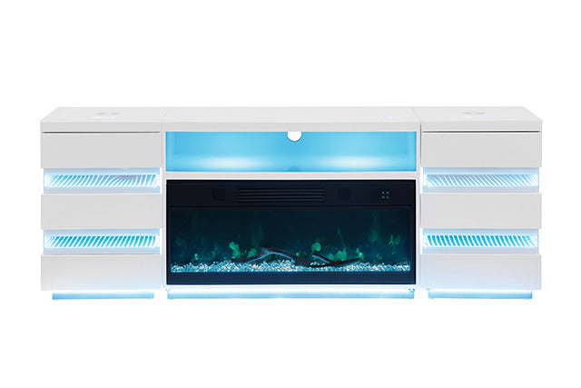 Terni Tv Stand W/ Fireplace, White - view 9