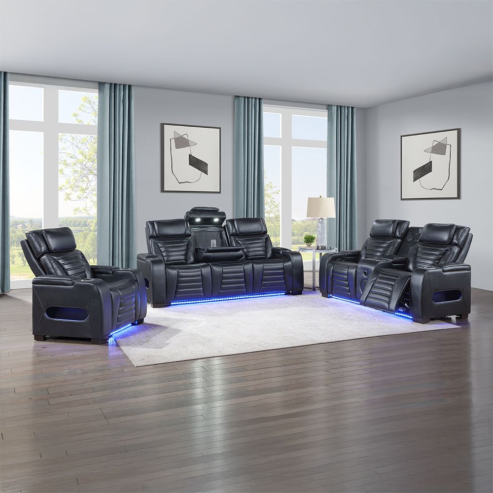Ephron Power Motion Recliner W/Power Headrest & LED – view 2