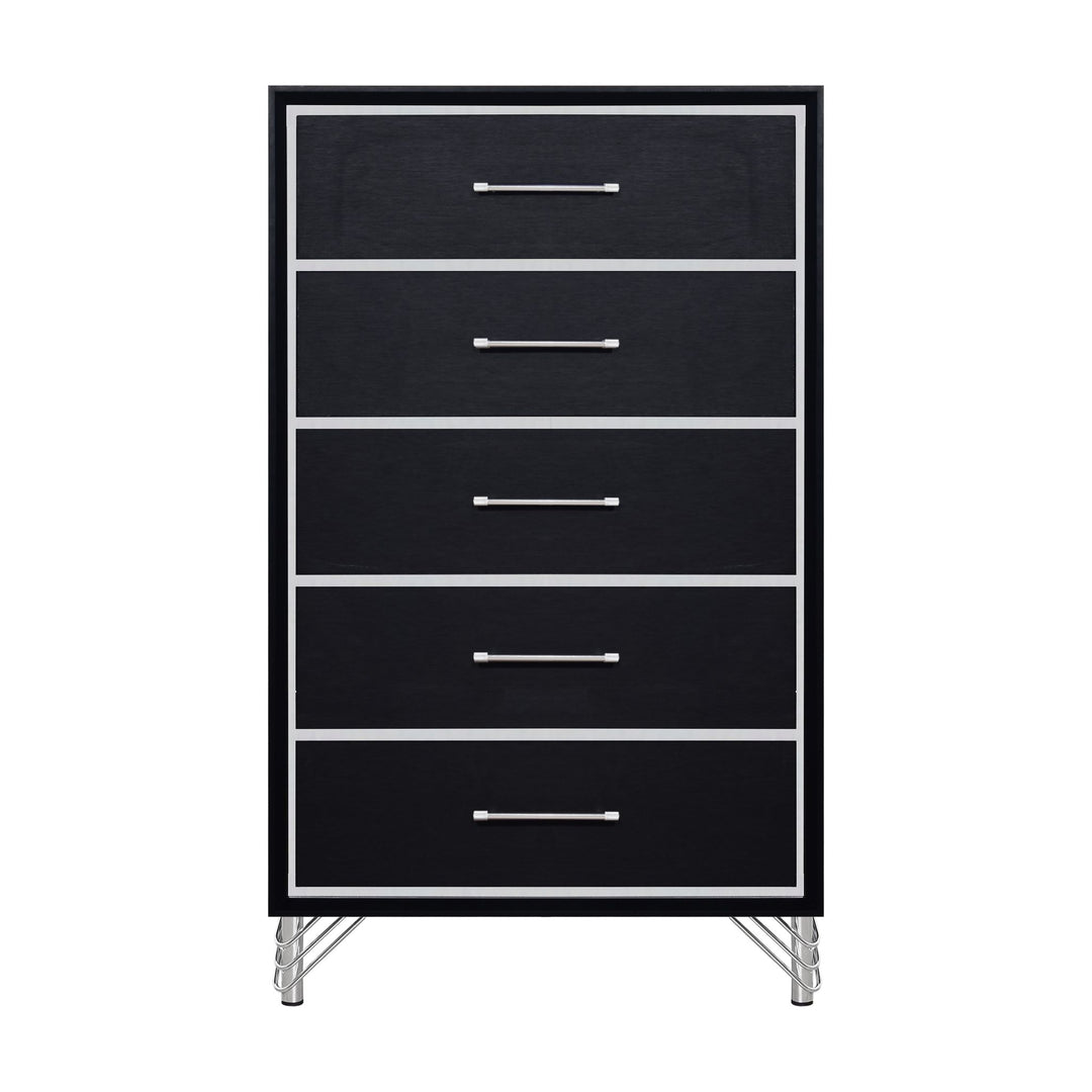 Ava 5 Drawer Chest-Ebony